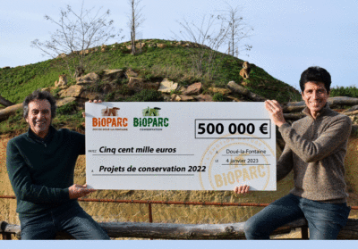Pierre et Fraçois Gay avec le Chèque de 500000€